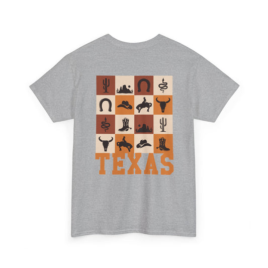 Texas Hook 'Em Horns T-Shirt — Retro Western Texas Graphic Tee