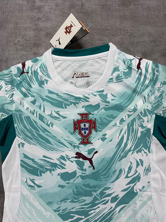 Portugal Fan Tee Green White - WOMEN