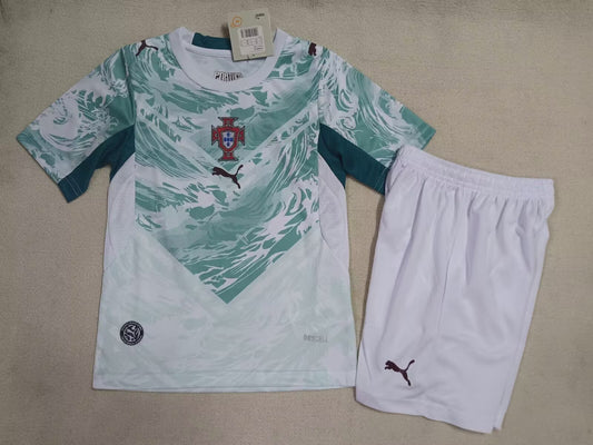 Portugal Fan Set Green White - KIDS