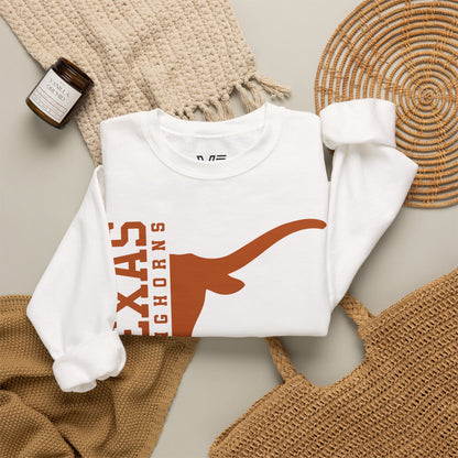 Texas Longhorns Sweatshirt – Vertical Logo & Longhorn Emblem