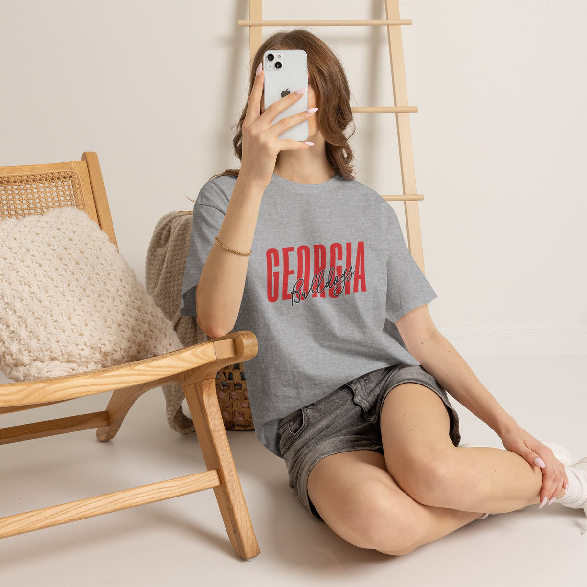 Georgia Peach State T-Shirt — Retro Red Logo Tee
