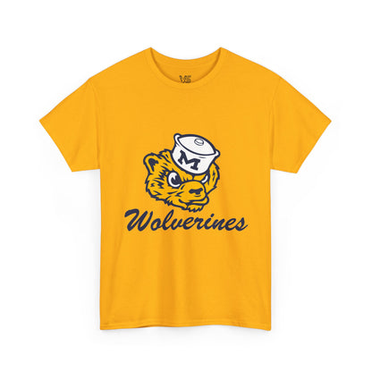 Wolverines Vintage Tiger Mascot T‑Shirt