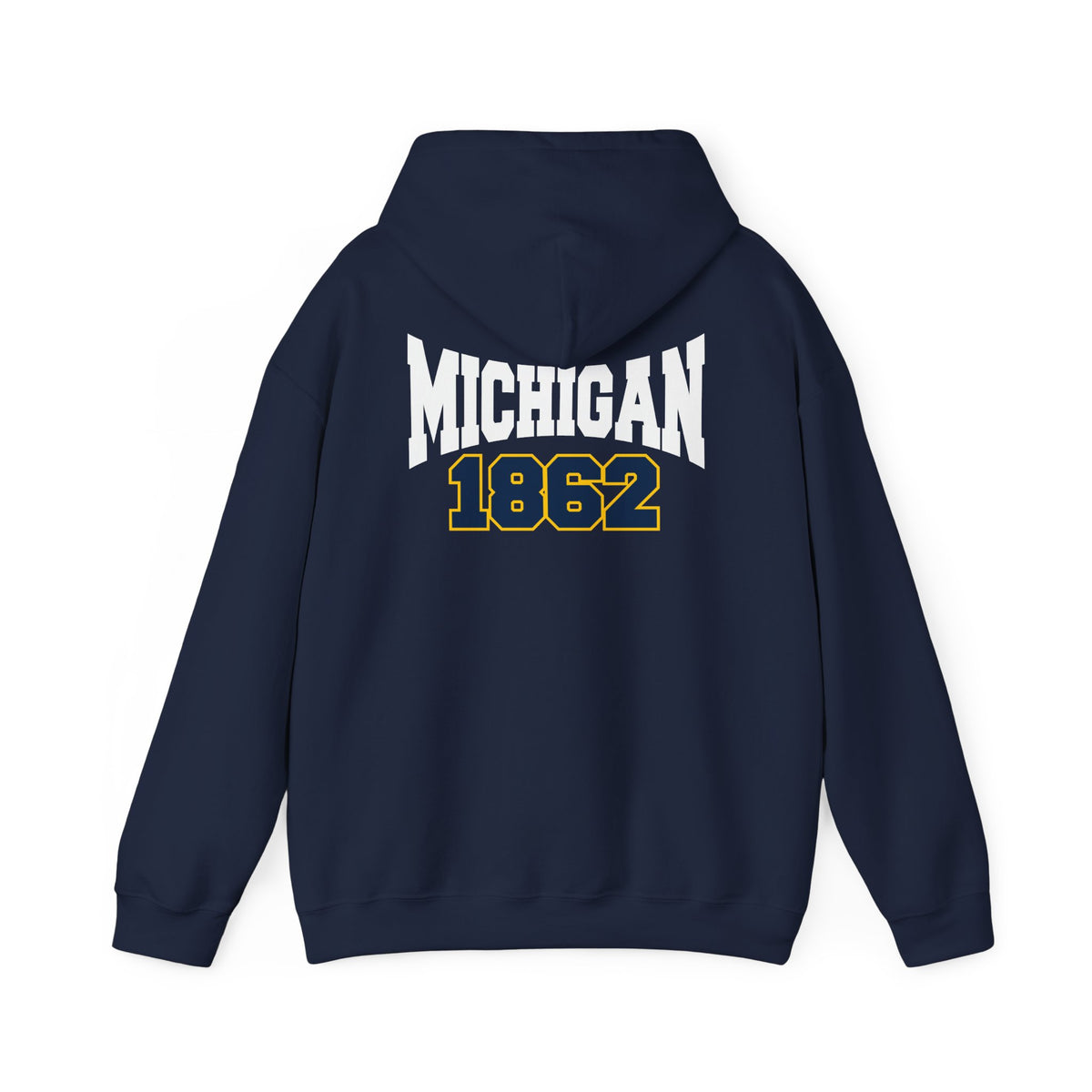 Michigan 1862 Retro Yellow Vector Logo Pullover