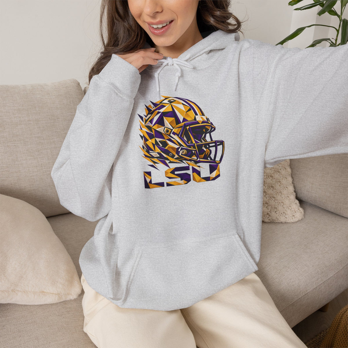 LSU Football Helmet Hoodie