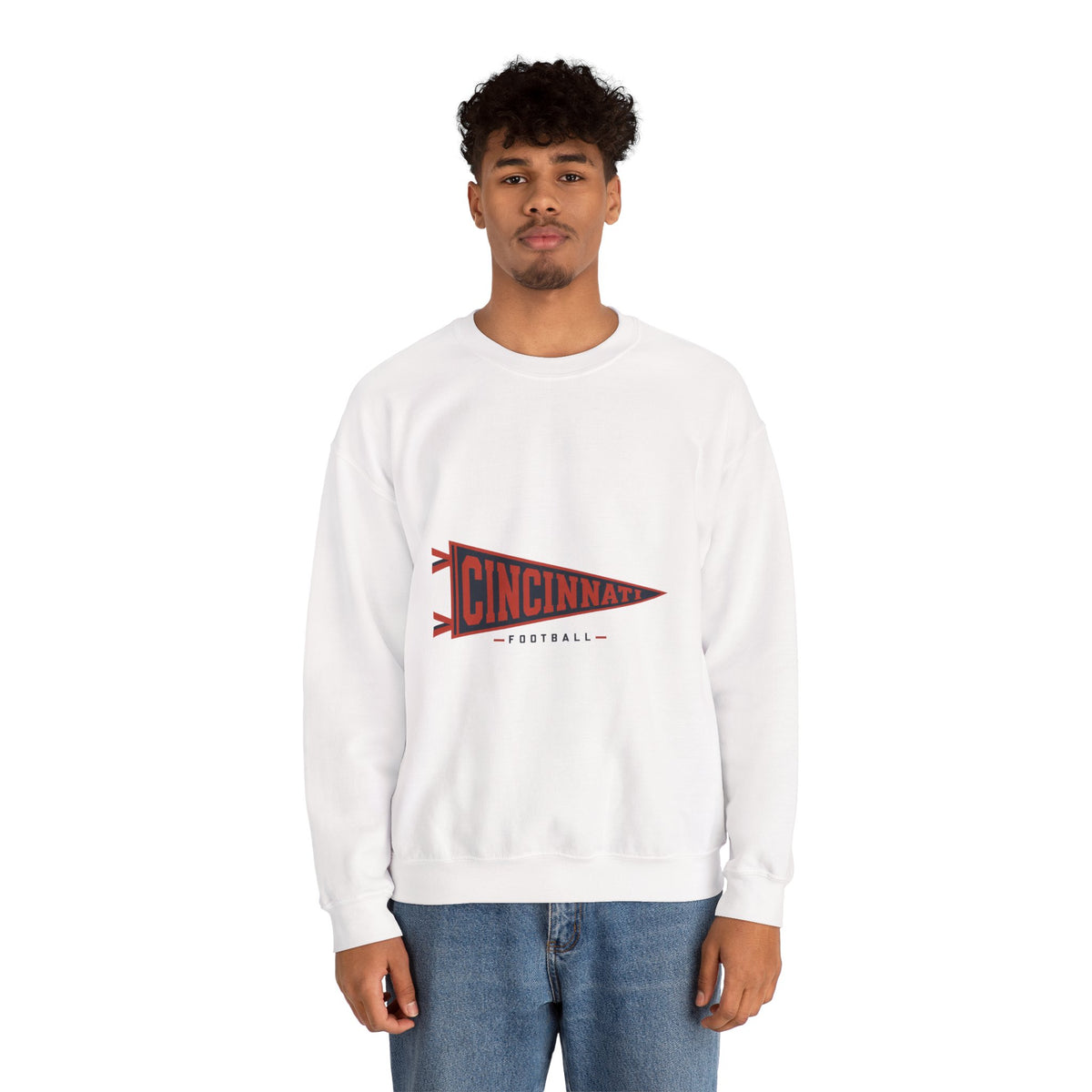 Cincinnati Football Vintage Pennant Crewneck Sweatshirt