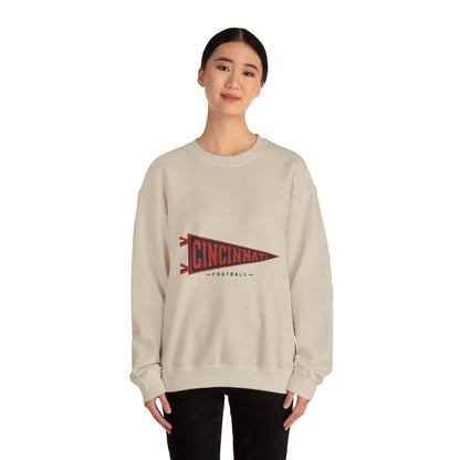 Cincinnati Football Vintage Pennant Crewneck Sweatshirt