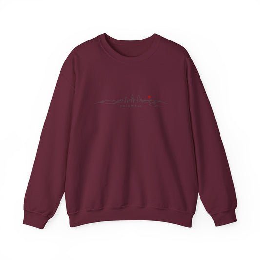 Ohio Sweatshirt — Scenic State Outline Sunset Design