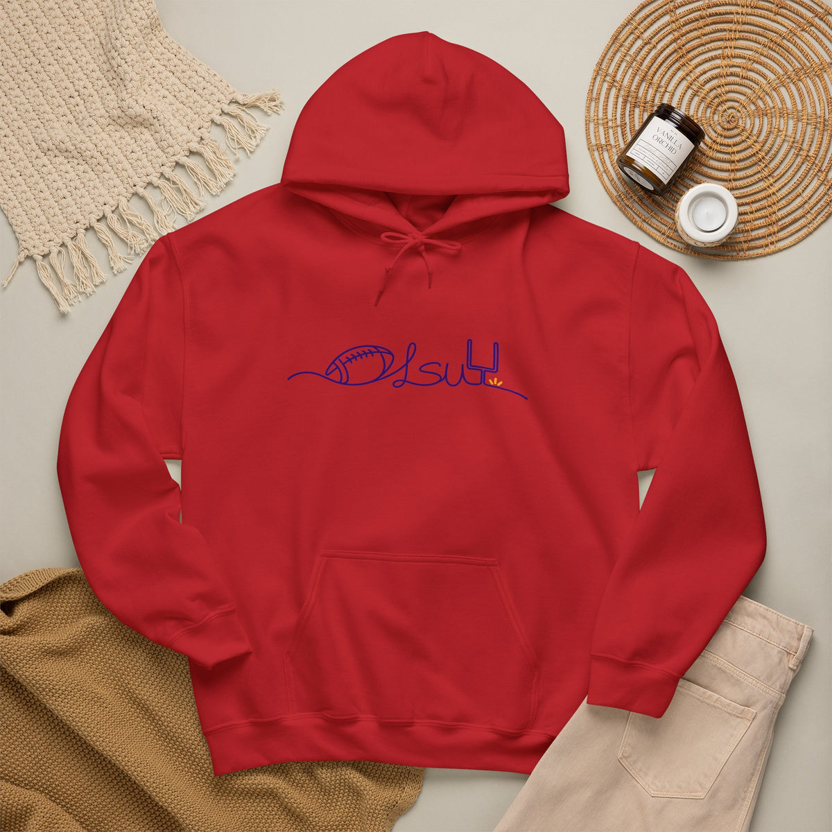 Tigers Football Vintage Hoodie