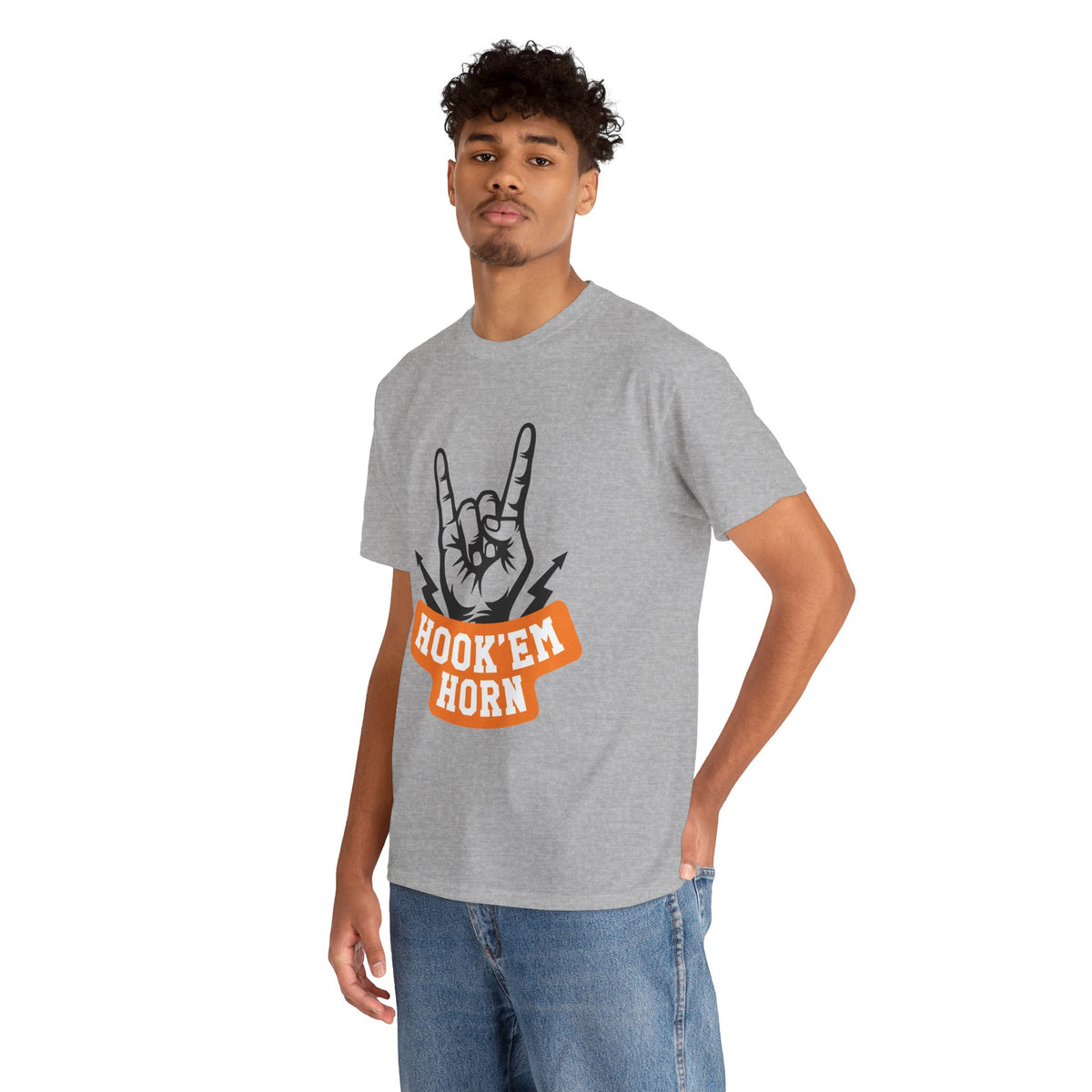 Texas Hook 'Em Horns T-Shirt — Retro Western Texas Graphic Tee