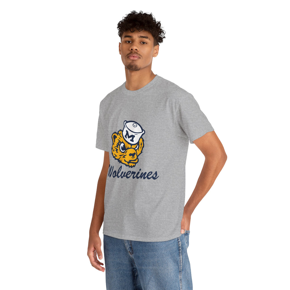 Wolverines Vintage Tiger Mascot T‑Shirt