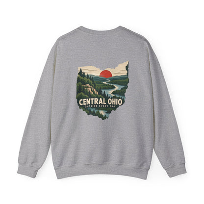 Ohio Sweatshirt — Scenic State Outline Sunset Design