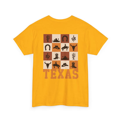 Texas Hook 'Em Horns T-Shirt — Retro Western Texas Graphic Tee