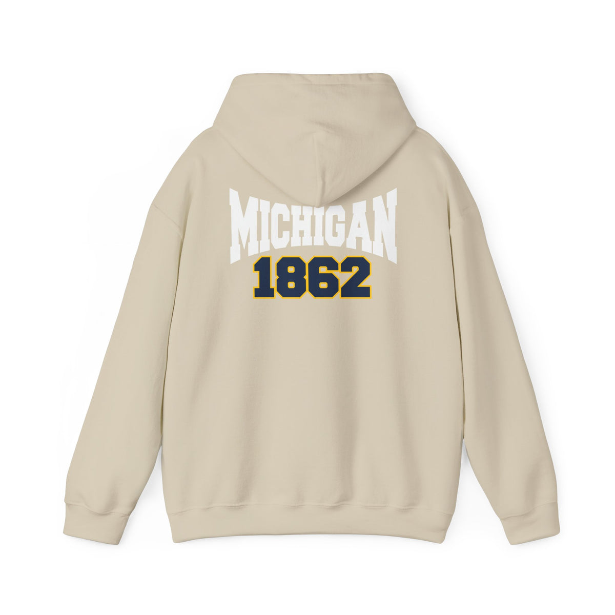 Michigan 1862 Retro Yellow Vector Logo Pullover