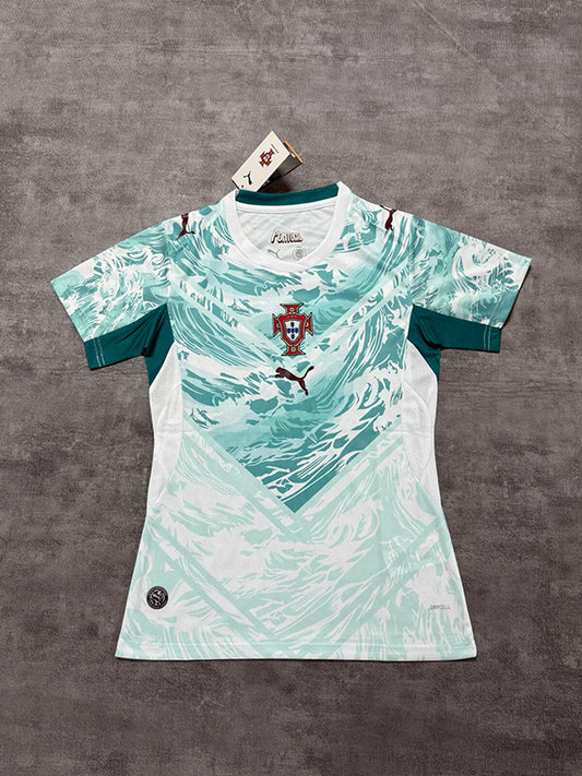 Portugal Fan Tee Green White - WOMEN