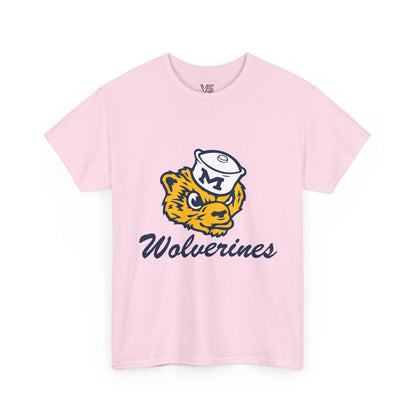 Wolverines Vintage Tiger Mascot T‑Shirt