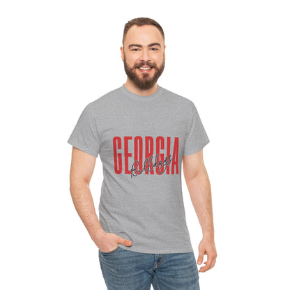 Georgia Peach State T-Shirt — Retro Red Logo Tee