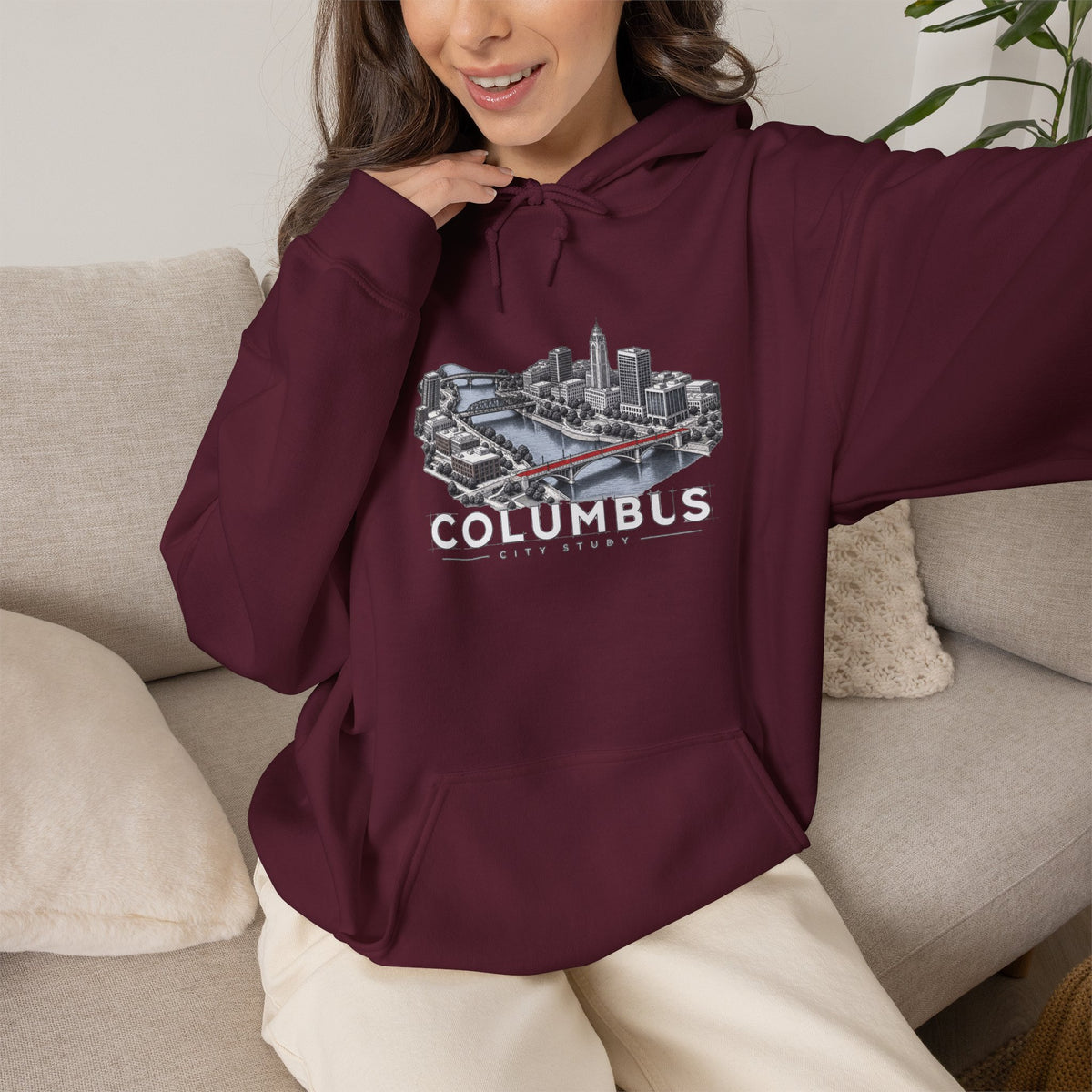 Columbus City Skyline Hoodie