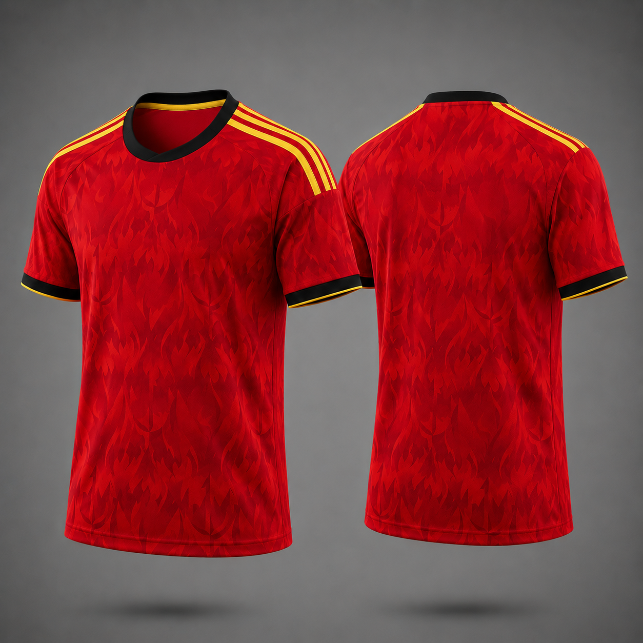 Belgium Fan Tee Red - MEN | UNISEX