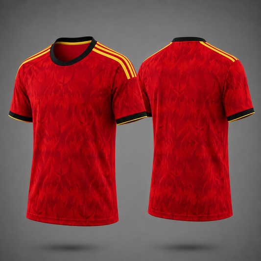 Belgium Fan Tee Red - MEN | UNISEX