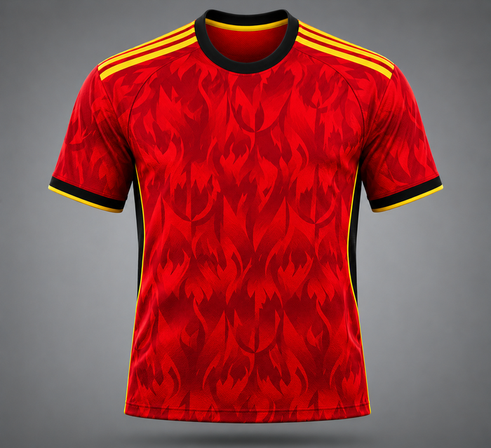 Belgium Fan Tee Red - MEN | UNISEX