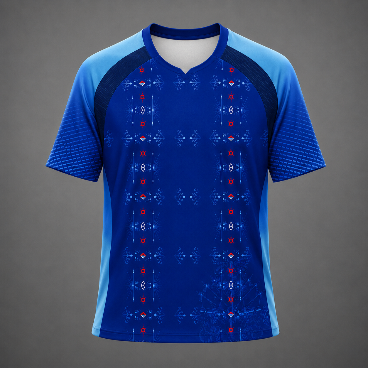 Haiti Fan Tee Blue - MEN | UNISEX