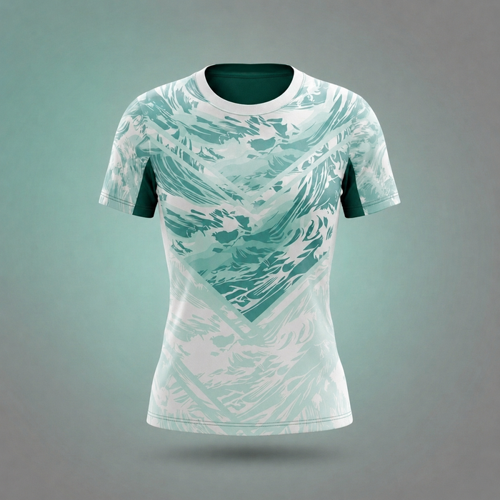Fan Tee Green White - WOMEN