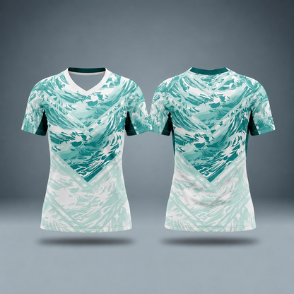 Fan Tee Green White - WOMEN